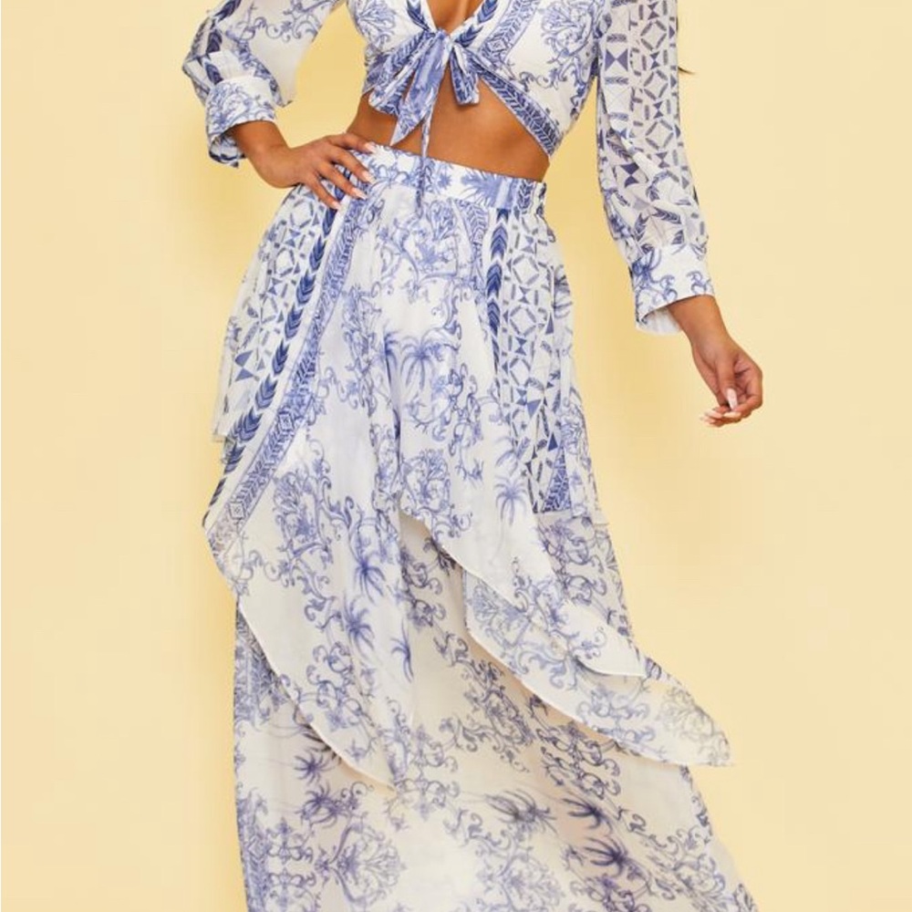 PatBO Amalfi Two-Piece Maxi Dress Set